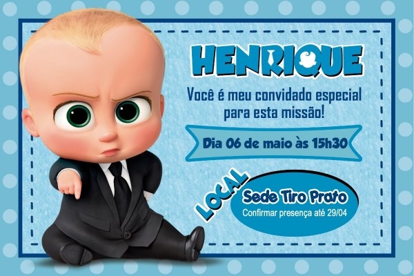Convite digital poderoso chefinho