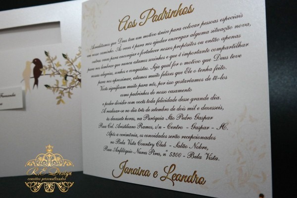 Convite pais e padrinhos Convite pais e padrinhos