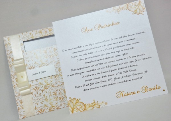 Convite especial para pais e padrinhos no elo7 Convite especial para pais e padrinhos no elo7