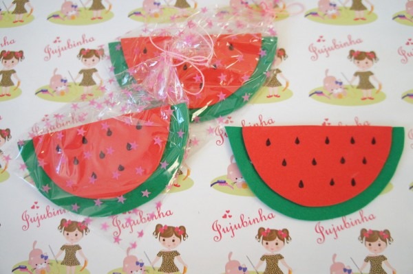 Convite em eva melancia no elo7 Convite em eva melancia no elo7