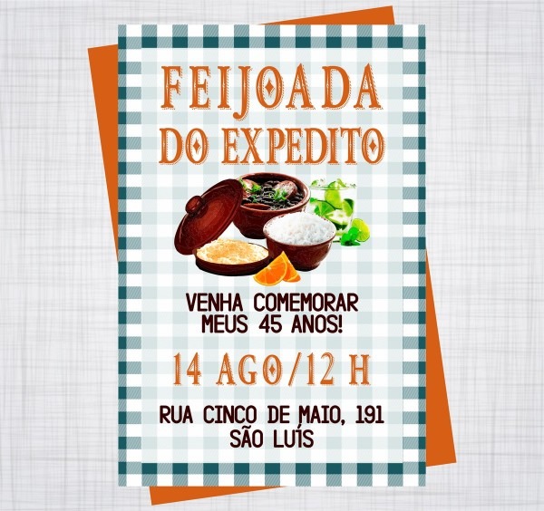 Convite feijoada no elo7 Convite feijoada no elo7