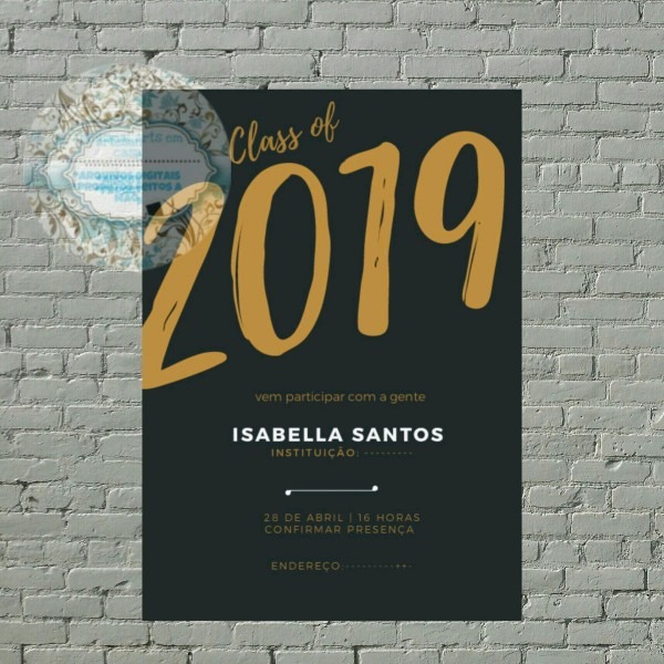 Convite formatura digital no elo7 Convite formatura digital no elo7
