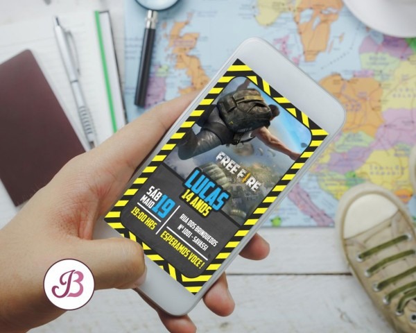 Convite free fire para whatsapp no elo7 Convite free fire para whatsapp no elo7