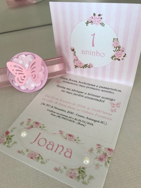 Convite jardim das borboletas Convite jardim das borboletas