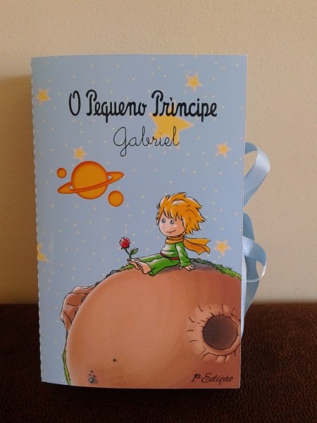 Convite livro pequeno prÃ­ncipe + tag (40 unidades)