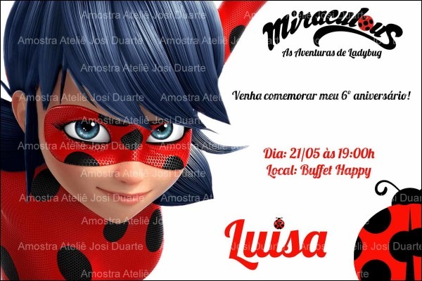 Convite ladybug no elo7 Convite ladybug no elo7