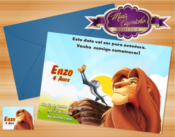 Convites do rei leão Convites do rei leão