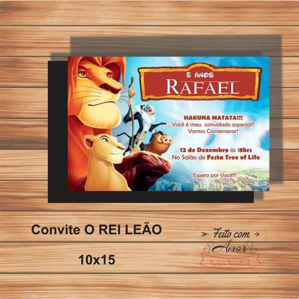 Convite o rei leÃo no elo7 Convite o rei leÃo no elo7