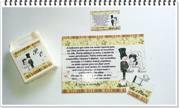 Convite padrinhos em quebra