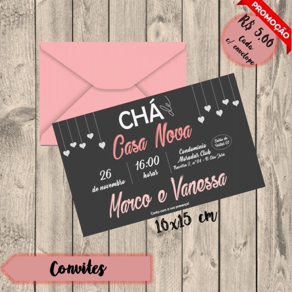 Convite cha de casa nova Convite cha de casa nova