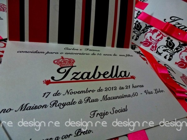 Convites de quinze anos modernos grande 15 cole o flowers e royal