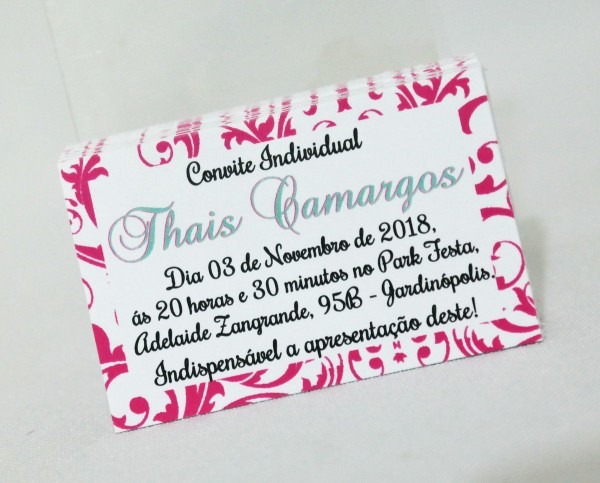 Convites individuais para 15 anos Convites individuais para 15 anos