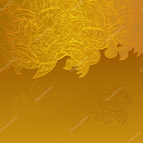 Cartão do convite vintage sobre fundo dourado com ornamentos de Cartão do convite vintage sobre fundo dourado com ornamentos de