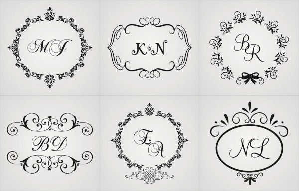Monogramas letras g m Monogramas letras g m