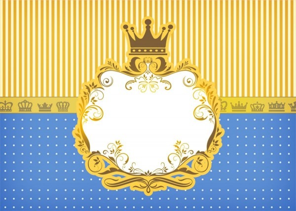 Convite 2 fundo prÃncipe azul e dourado Convite 2 fundo prÃncipe azul e dourado