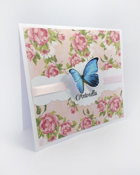 Convite lindo personalizado para o tema jardim com borboleta 3d Convite lindo personalizado para o tema jardim com borboleta 3d