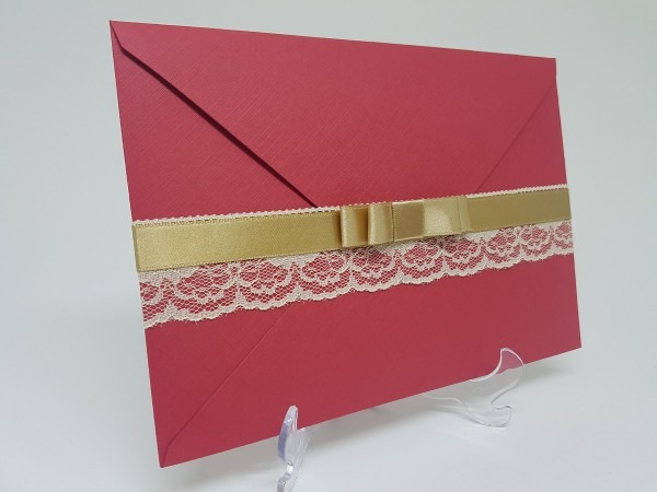 Envelope com renda no elo7 Envelope com renda no elo7