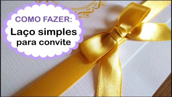 Como fazer laÃo simples para o seu convite diy faça você mesmo Como fazer laÃo simples para o seu convite diy faça você mesmo