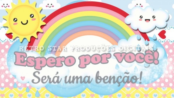 Convite animado chuva de bençãos Convite animado chuva de bençãos