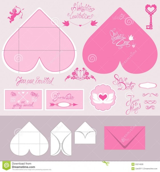 O grupo de cartÃµes do convite do casamento e os envelopes no