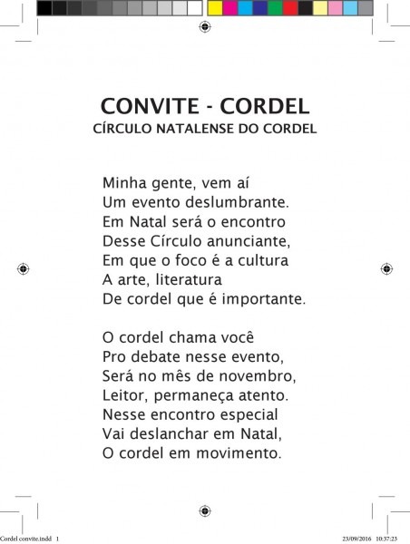 Cordel convite texto by vinicius soares Cordel convite texto by vinicius soares