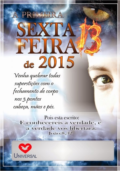 Folheto da sexta feira 13 Folheto da sexta feira 13