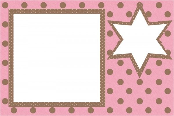 Marrom e rosa com bolinhas poá Marrom e rosa com bolinhas poá