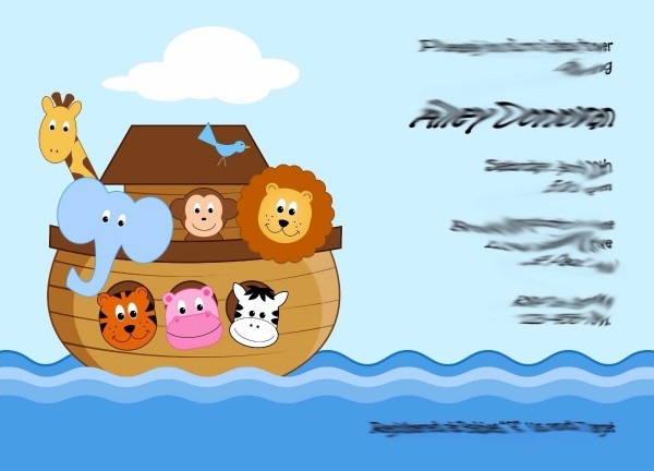 30 convite 10x15 s  envelope arca de noÃ© aniversÃ¡rio