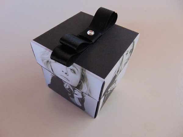 30 convites 15 anos caixinha com foto e laÃ§o