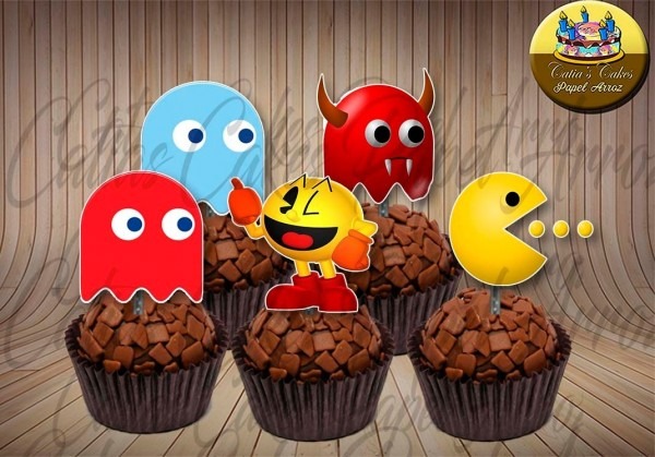 50 tags toppers festa aniversário pac man come come 50 tags toppers festa aniversário pac man come come