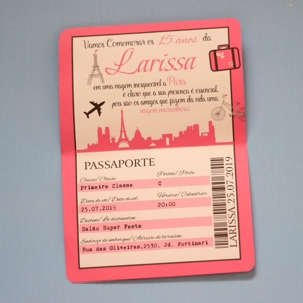 70 convite criativo 15 anos passaporte paris rosa preto 70 convite criativo 15 anos passaporte paris rosa preto
