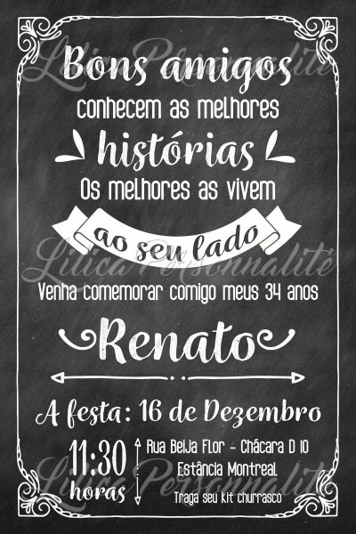 Arte de convite digital aniversário adulto no elo7 Arte de convite digital aniversário adulto no elo7