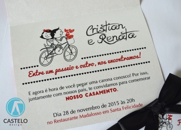 Arte digital convite de casamento (tema bicicleta) no elo7 Arte digital convite de casamento (tema bicicleta) no elo7