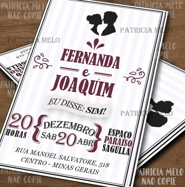 Arte digital convite de noivado casamento casal