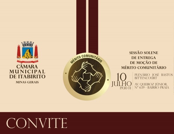 Convite sessÃo solene â câmara municipal de itabirito Convite sessÃo solene â câmara municipal de itabirito