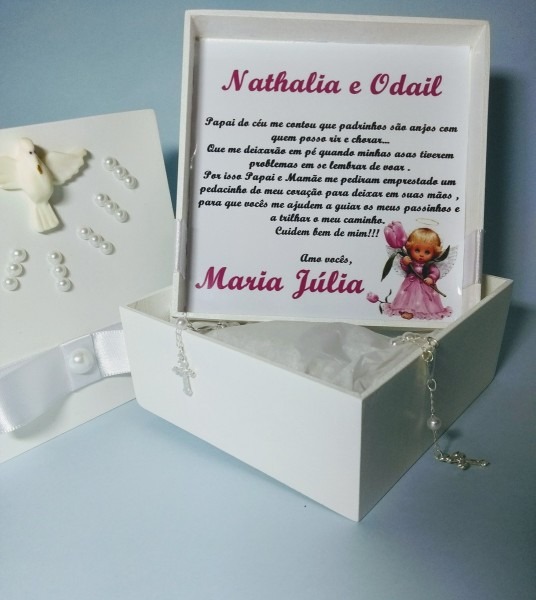 Caixa convite padrinhos batismo personalizada no elo7 Caixa convite padrinhos batismo personalizada no elo7