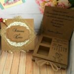 Convite padrinhos rustico