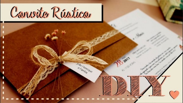 Como fazer convite de casamento maravilhoso r stico diy fa a voc