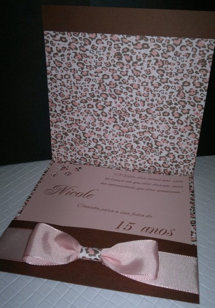 Convite 15 anos oncinha