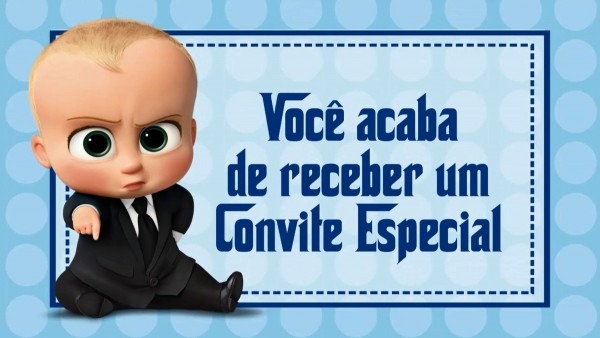 Convite animado o poderoso chefinho