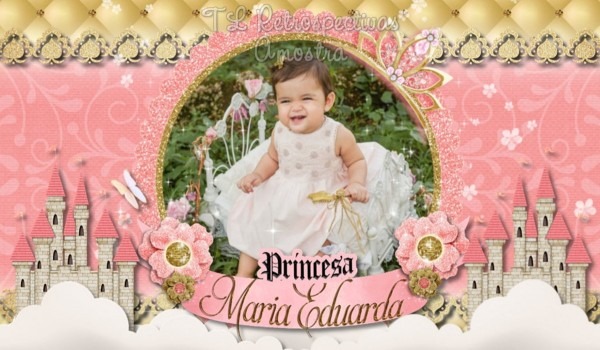 Convite animado virtual realeza rosa e dourado no elo7