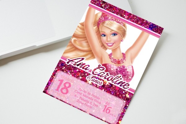 Convite barbie e as sapatilhas mágicas no elo7 Convite barbie e as sapatilhas mágicas no elo7