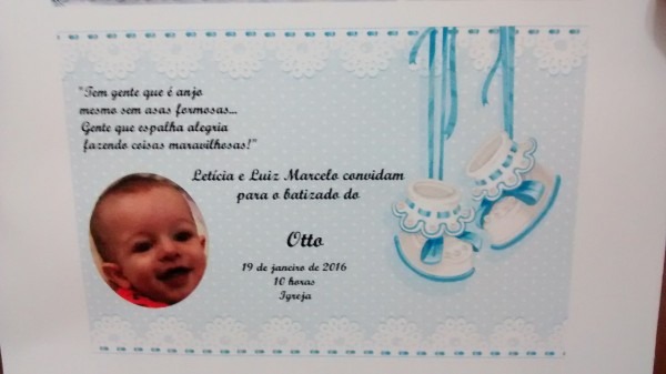 Convite batismo no elo7 Convite batismo no elo7
