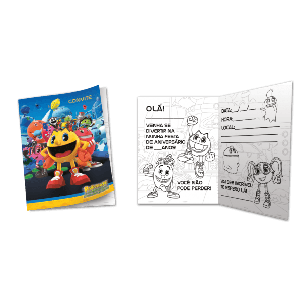 Convite de aniversÃrio pac man e as aventuras fantasmagÃricas Convite de aniversÃrio pac man e as aventuras fantasmagÃricas