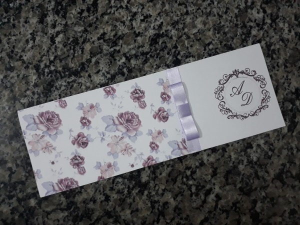 Convite de casamento aniversário elegante floral 03 no elo7 Convite de casamento aniversário elegante floral 03 no elo7