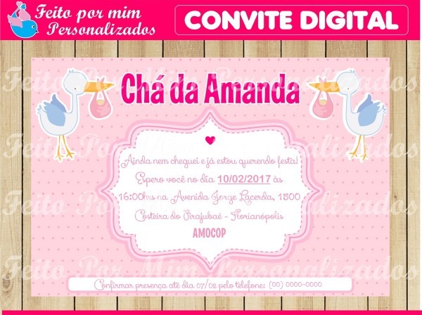 Convite digital chÃ de bebÃ