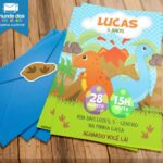 Convite dinossauro baby