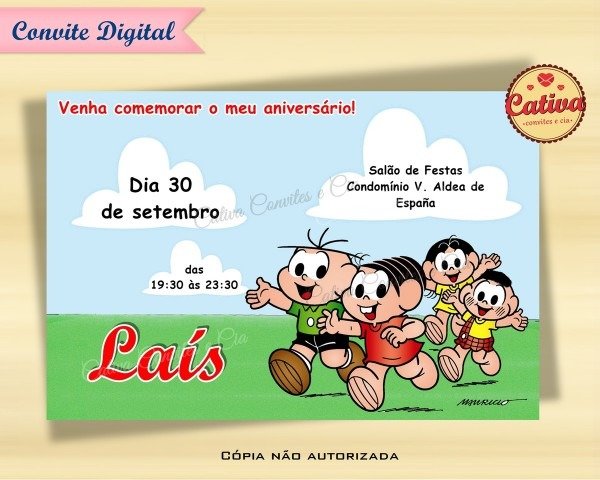 Convite digital infantil no elo7