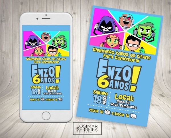 Convite digital jovens titans