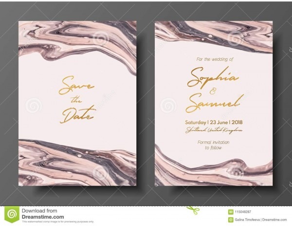 Convite do casamento do projeto moderno do vetor o lÃ­quido colore